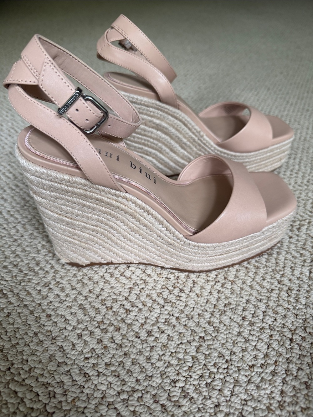 Gianni Bini Blush Espadrille Wedge Sandals